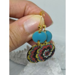Boucles d'oreilles / bleu /...