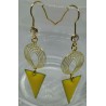 Boucles d'oreilles TRIANGLE / JAUNE