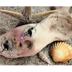 Boucles d'oreilles FLAMAND / NOIR