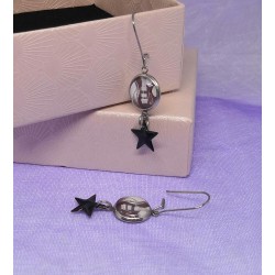Boucles d'oreilles / ETOILE / NOIR