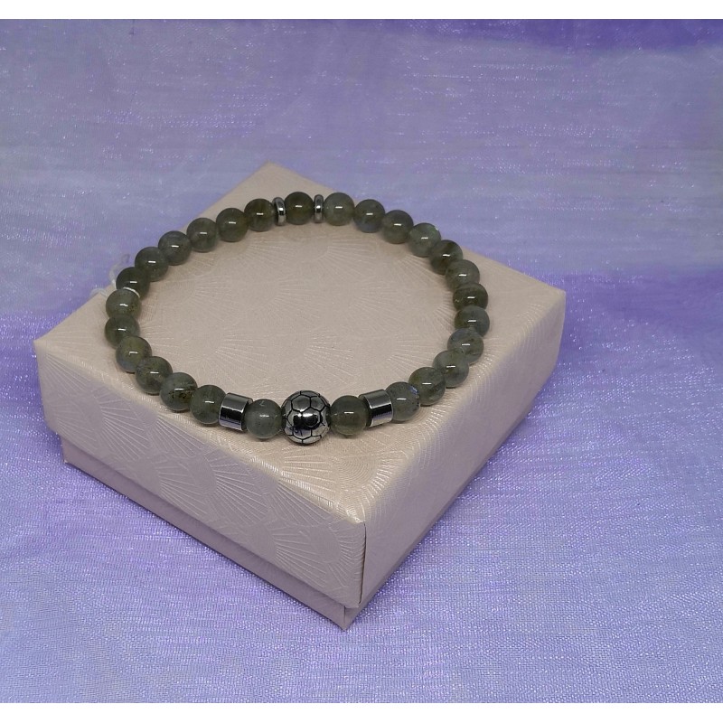 Bracelet LABRADORITE / BALLON DE FOOT