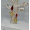 Boucles d'oreilles / OEIL EGYPTIEN / ROUGE