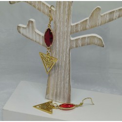 Boucles d'oreilles / OEIL EGYPTIEN / ROUGE