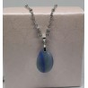 Pendentif AQUAMARINE / ACIER INOXYDABLE