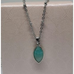 Pendentif AMAZONITE / ACIER...