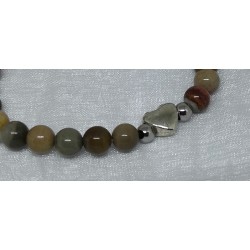 Bracelet / JASPE PICASSO / COEUR