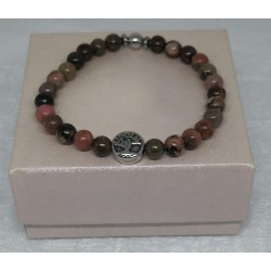 Bracelet / RHODONITE / ARBRE DE VIE