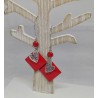 Boucles d'oreilles / COEUR / ROUGE