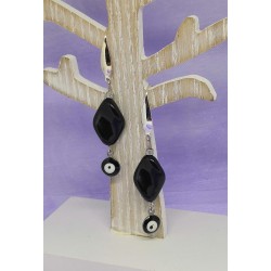 Boucles d'oreilles / PORTE BONHEUR / NOIR