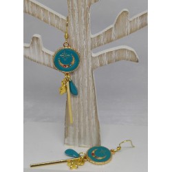 Boucles d'oreilles / LUNE / TURQUOISE