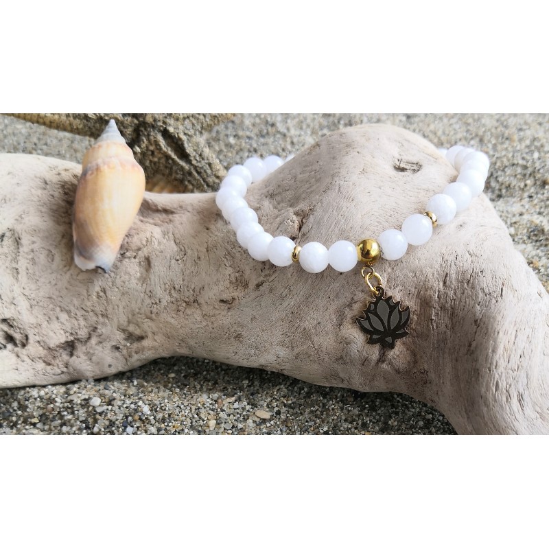 Bracelet / FLEUR DE LOTUS / NACRE