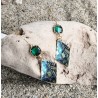 Boucles d'oreilles / LOSANGE / VERT