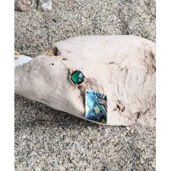 Boucles d'oreilles / LOSANGE / VERT