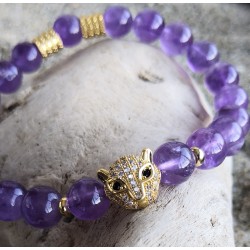 Bracelet / AMETHYSTE / LEOPARD