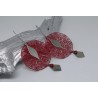 Boucles d'oreilles / ROSACE / ROUGE