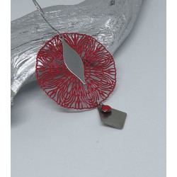 Boucles d'oreilles / ROSACE / ROUGE
