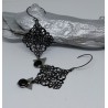 Boucles d'oreilles / LOSANGE / NOIR