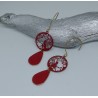 Boucles d'oreilles / FEE / ROUGE