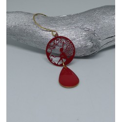 Boucles d'oreilles / FEE / ROUGE
