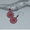 Boucles d'oreilles / ROSACE / ROUGE
