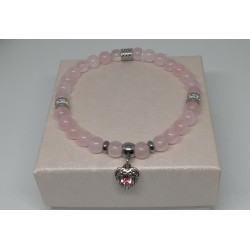 Bracelet / QUARTZ ROSE / COEUR