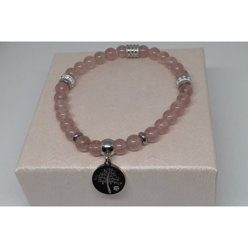 Bracelet / QUARTZ FRAISE / ARBRE DE VIE