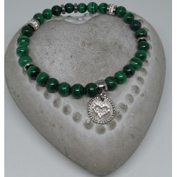 Bracelet / MALACHITE / COEUR