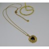 Pendentif / COEUR / NOIR / ACIER INOXYDABLE