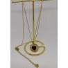Pendentif / COEUR / NOIR / ACIER INOXYDABLE