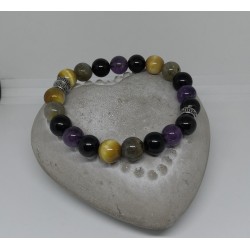 Bracelet / HOMME / OBSIDIENNE / TOURMALINE ...