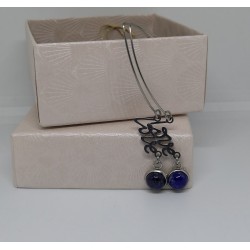Boucles d'oreilles / LOVE / LAPIS LAZULI