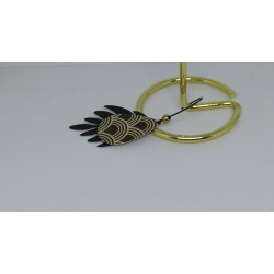 Boucles d'oreilles / NOIR / DORE