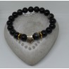 Bracelet / OBSIDIENNE OEIL CELESTE / ETOILE