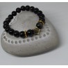 Bracelet / OBSIDIENNE OEIL CELESTE / ETOILE