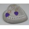 Boucles d'oreilles / COEUR / VIOLET