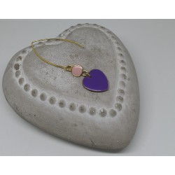 Boucles d'oreilles / COEUR / VIOLET
