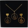 Boucles d'oreilles / CLOU COEUR / CLEF DE SOL