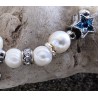 Bracelet / PERLE D'EAU DOUCE / LUNE / ETOILE