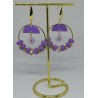 Boucles d'oreilles / FLEUR / VIOLET