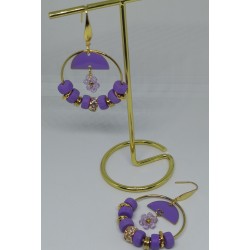 Boucles d'oreilles / FLEUR / VIOLET