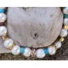 Bracelet / PERLE D'EAU DOUCE / OEIL / BLEU