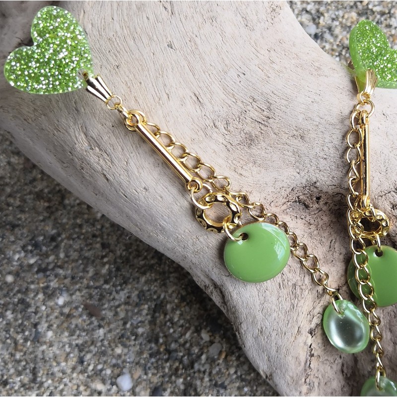 Boucles d'oreilles /COEUR / VERT