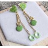 Boucles d'oreilles /COEUR / VERT