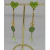 Boucles d'oreilles /COEUR / VERT