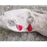 Boucles d'oreilles / FLEUR DE LOTUS / ROUGE