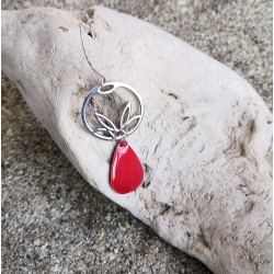 Boucles d'oreilles / FLEUR DE LOTUS / ROUGE