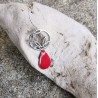 Boucles d'oreilles / FLEUR DE LOTUS / ROUGE