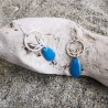 Boucles d'oreilles / FLEUR DE LOTUS / BLEU