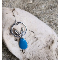 Boucles d'oreilles / FLEUR DE LOTUS / BLEU