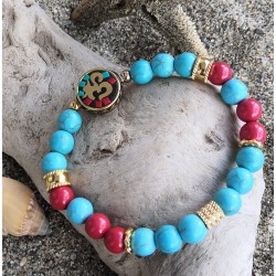 Bracelet / HOWLITE BLEUE /...